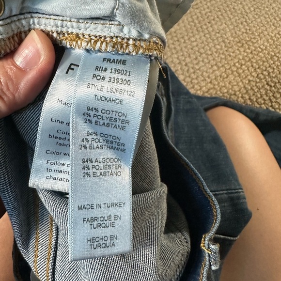 A8- Frame Denim Le Skinny de Jeanne Jean Front Split Tuckahoe 26 - Picture 8 of 8